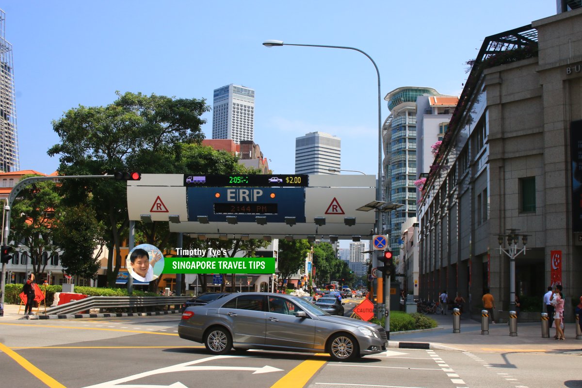 Electronic Road Pricing gantry at North Bridge Road