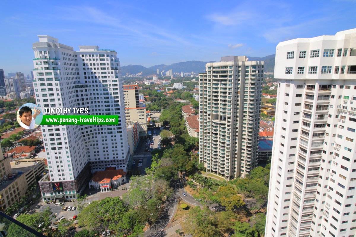 Aerial view of Pangkor Road, Penang