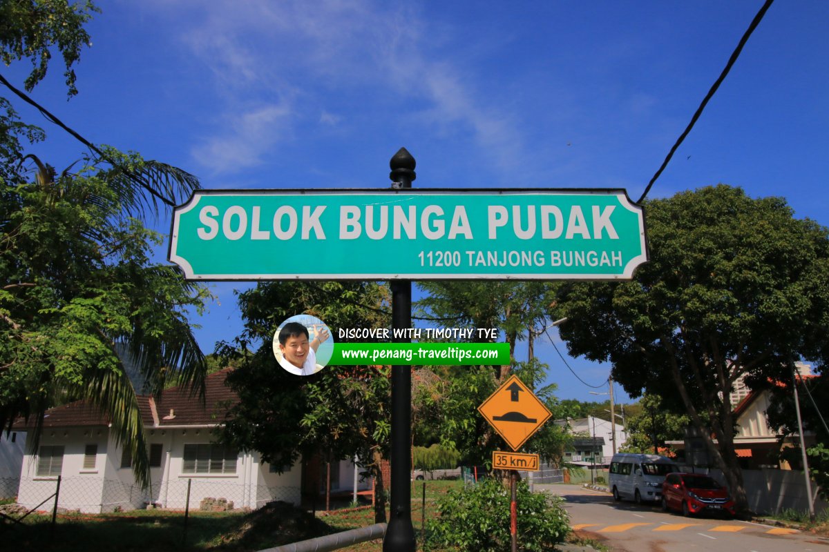 Solok Bunga Pudak roadsign