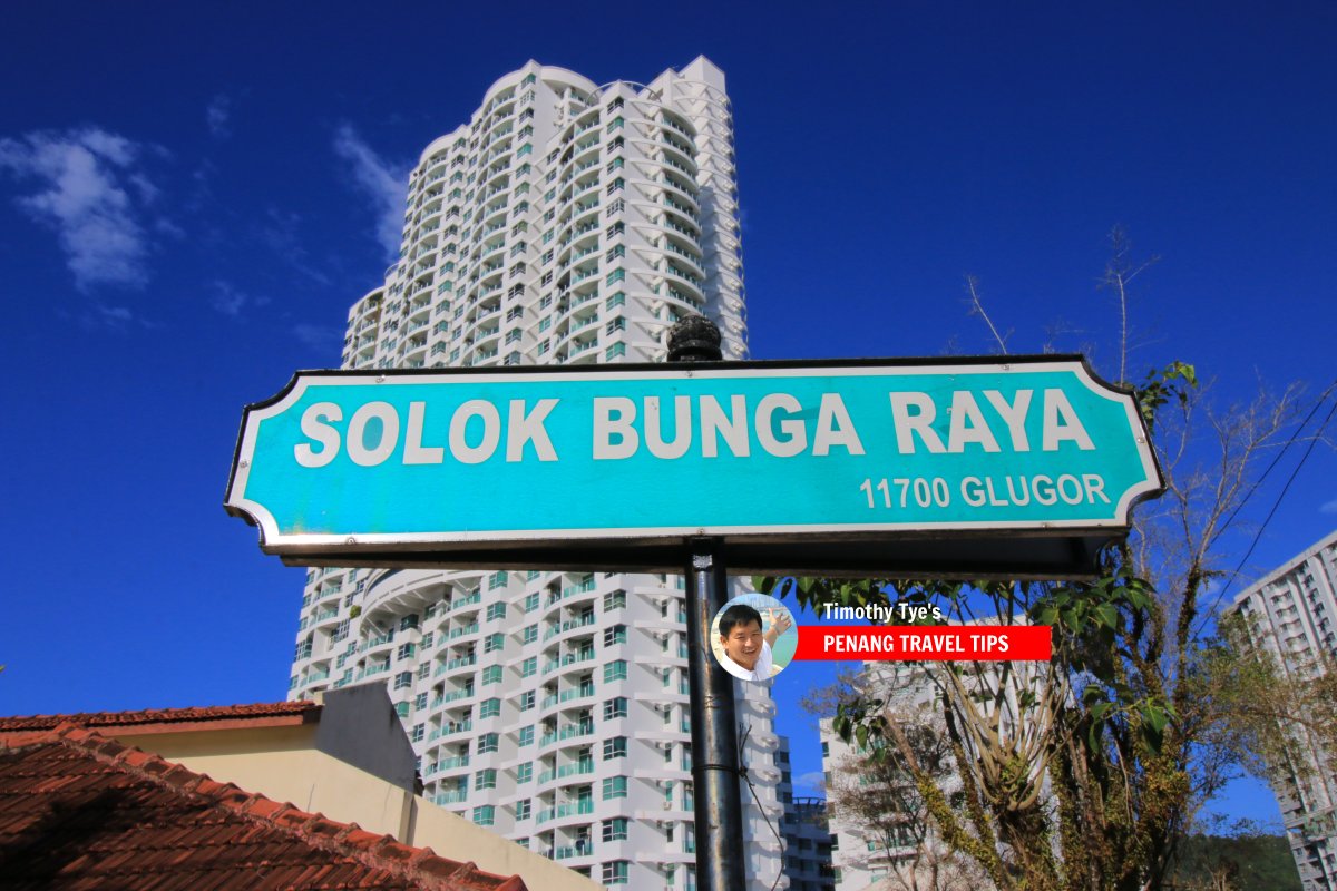 Solok Bunga Raya roadsign