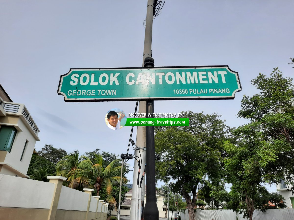 Solok Cantonment roadsign