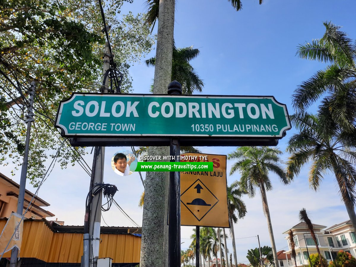Solok Codrington roadsign