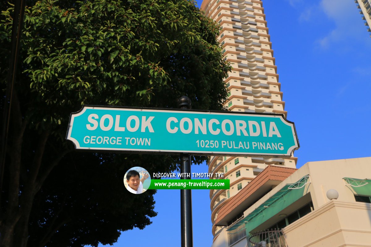Solok Concordia roadsign