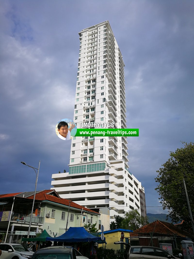 The Cantonment, as seen from Jalan Pasar, Pulau Tikus