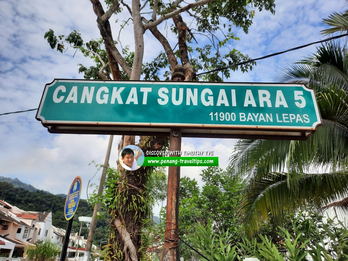 Cangkat Sungai Ara 5 roadsign