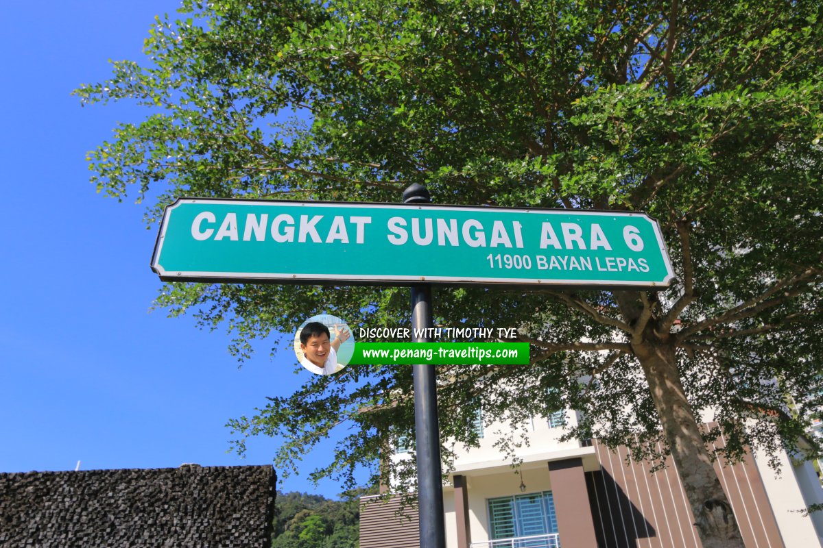 Cangkat Sungai Ara 6 roadsign