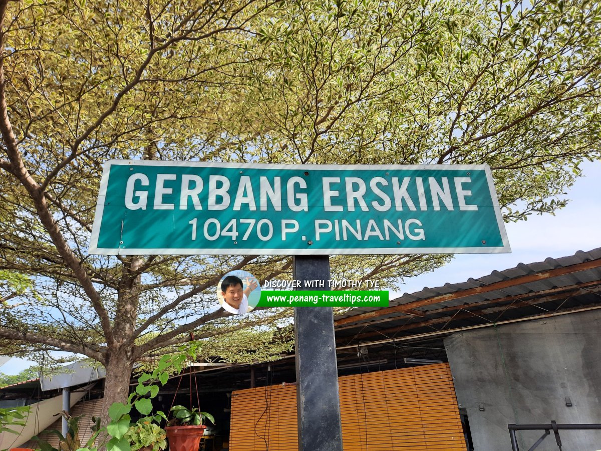 Gerbang Erskine roadsign