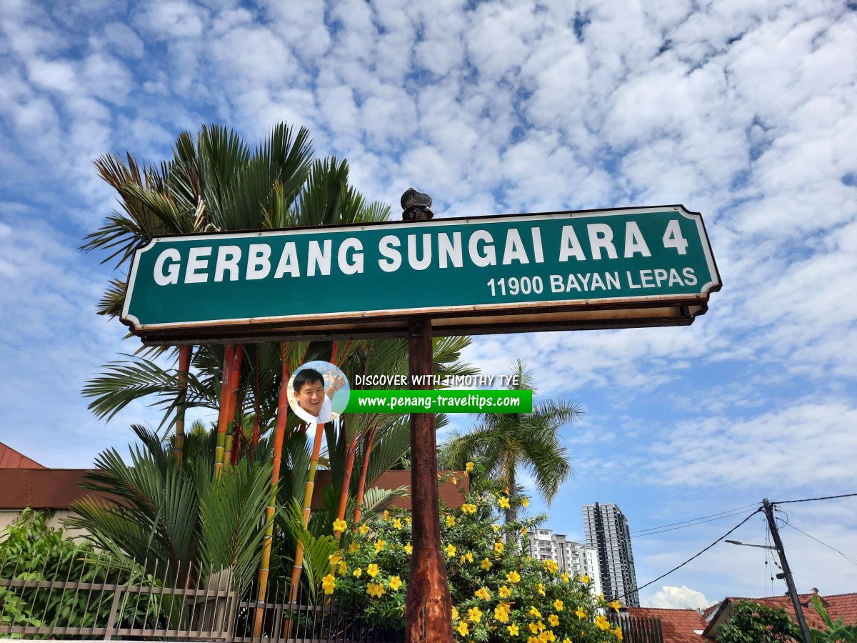 Gerbang Sungai Ara 4 roadsign