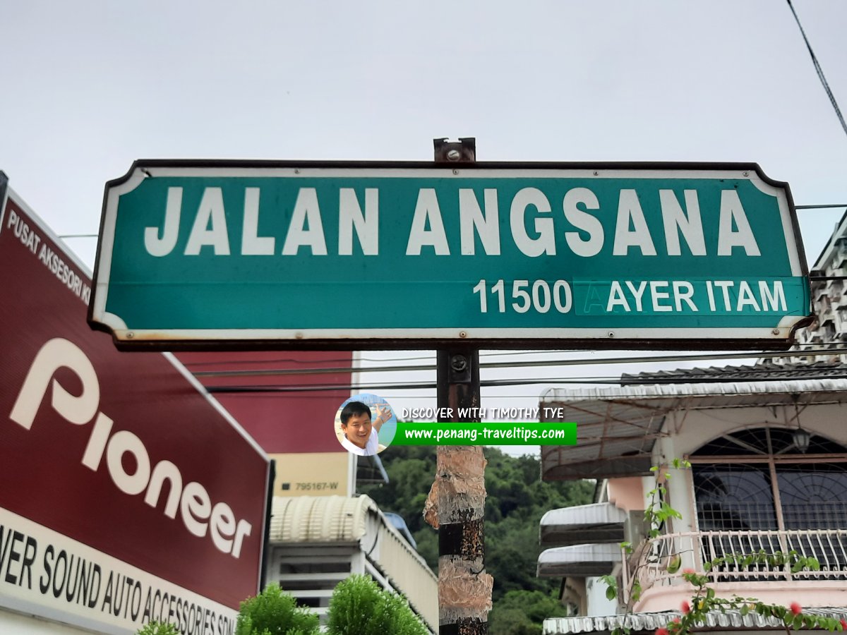 Jalan Angsana roadsign