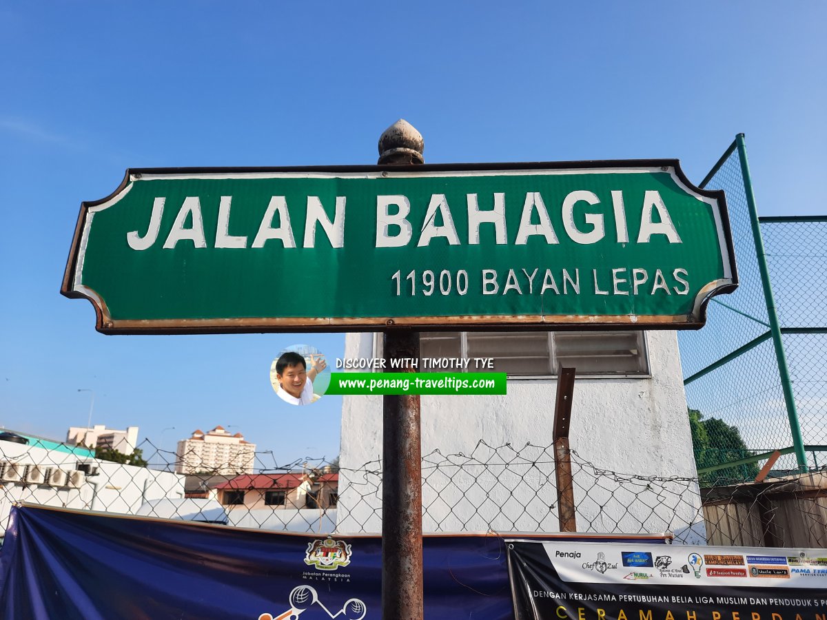 Jalan Bahagia roadsign