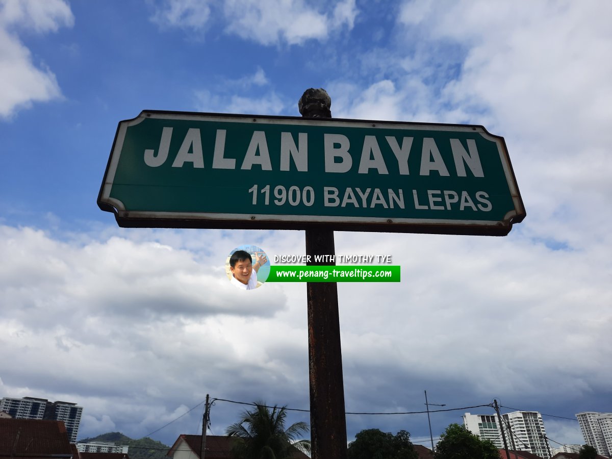 Jalan Bayan roadsign