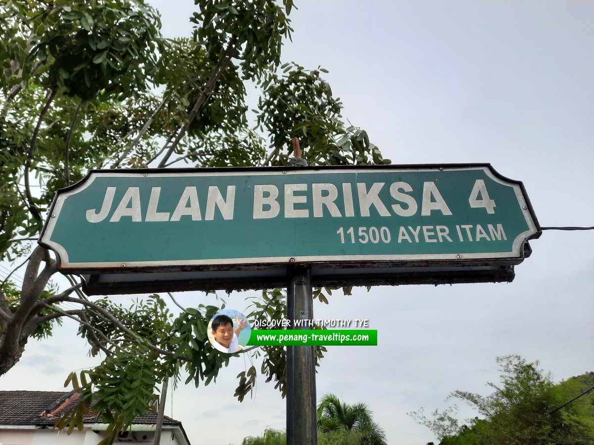 Jalan Beriksa 4 roadsign