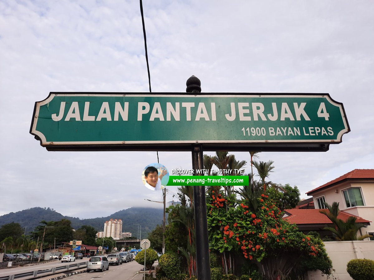 Jalan Pantai Jerjak 4 roadsign