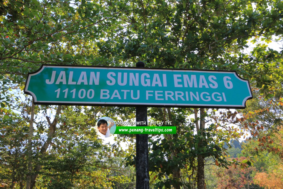 Jalan Sungai Emas 6 roadsign