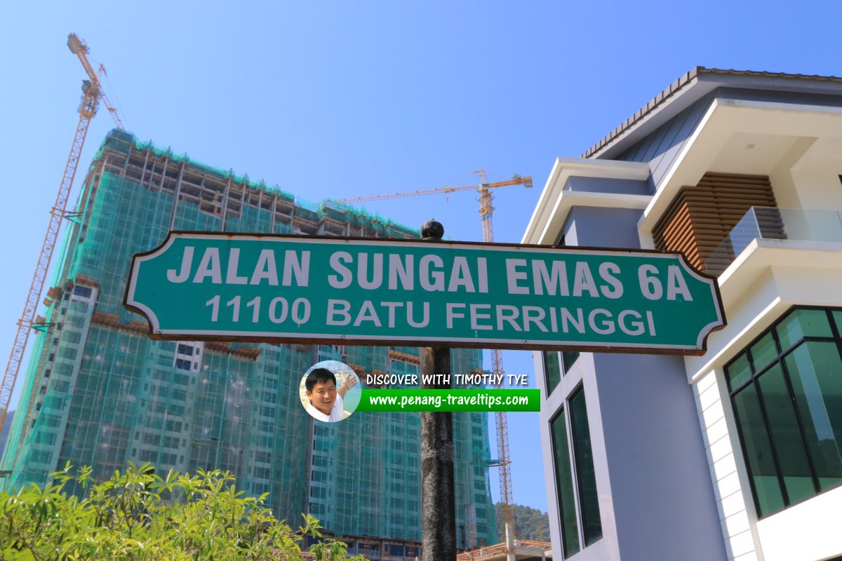 Jalan Sungai Emas 6A roadsign