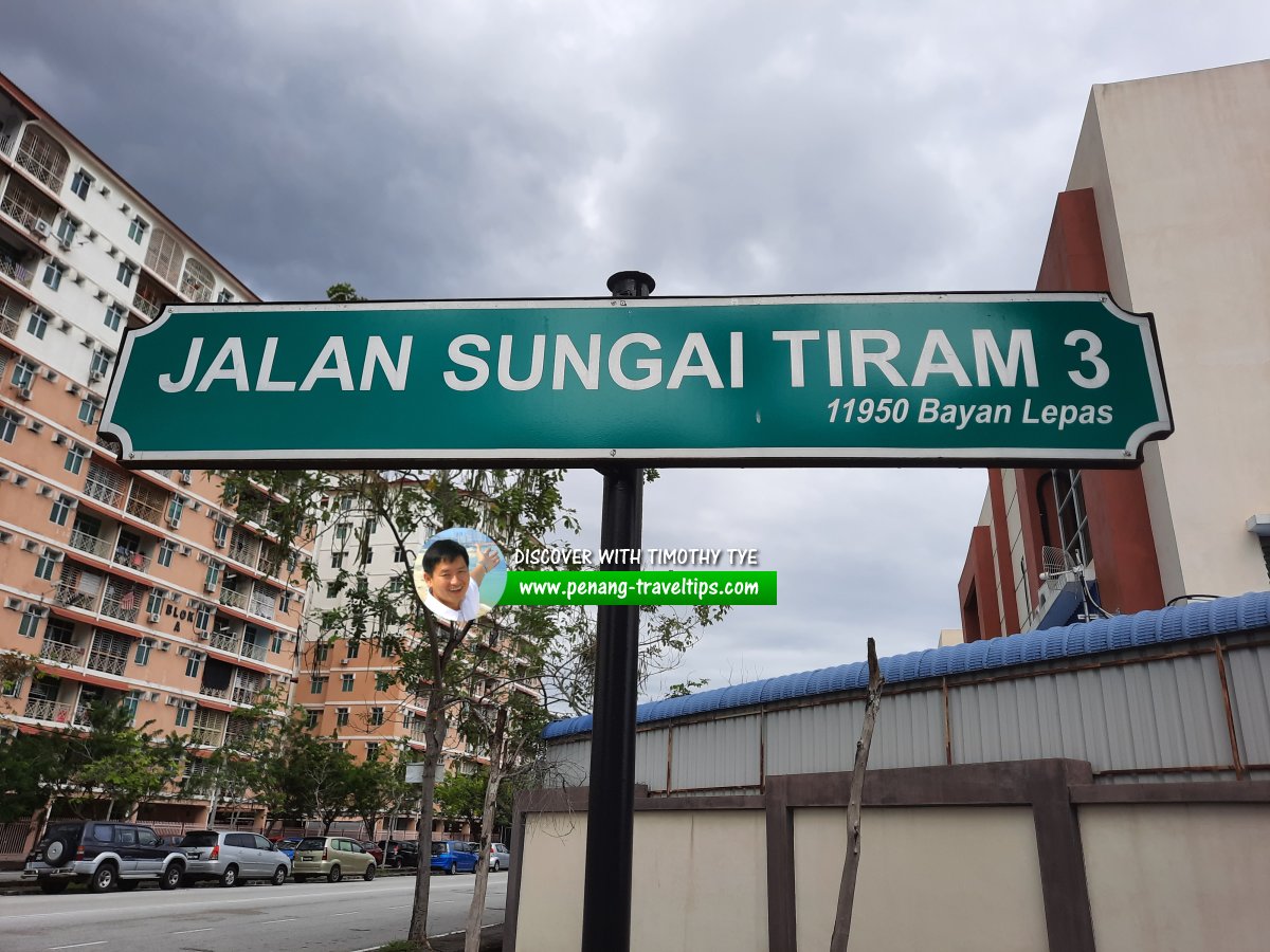 Jalan Sungai Tiram 3 roadsign