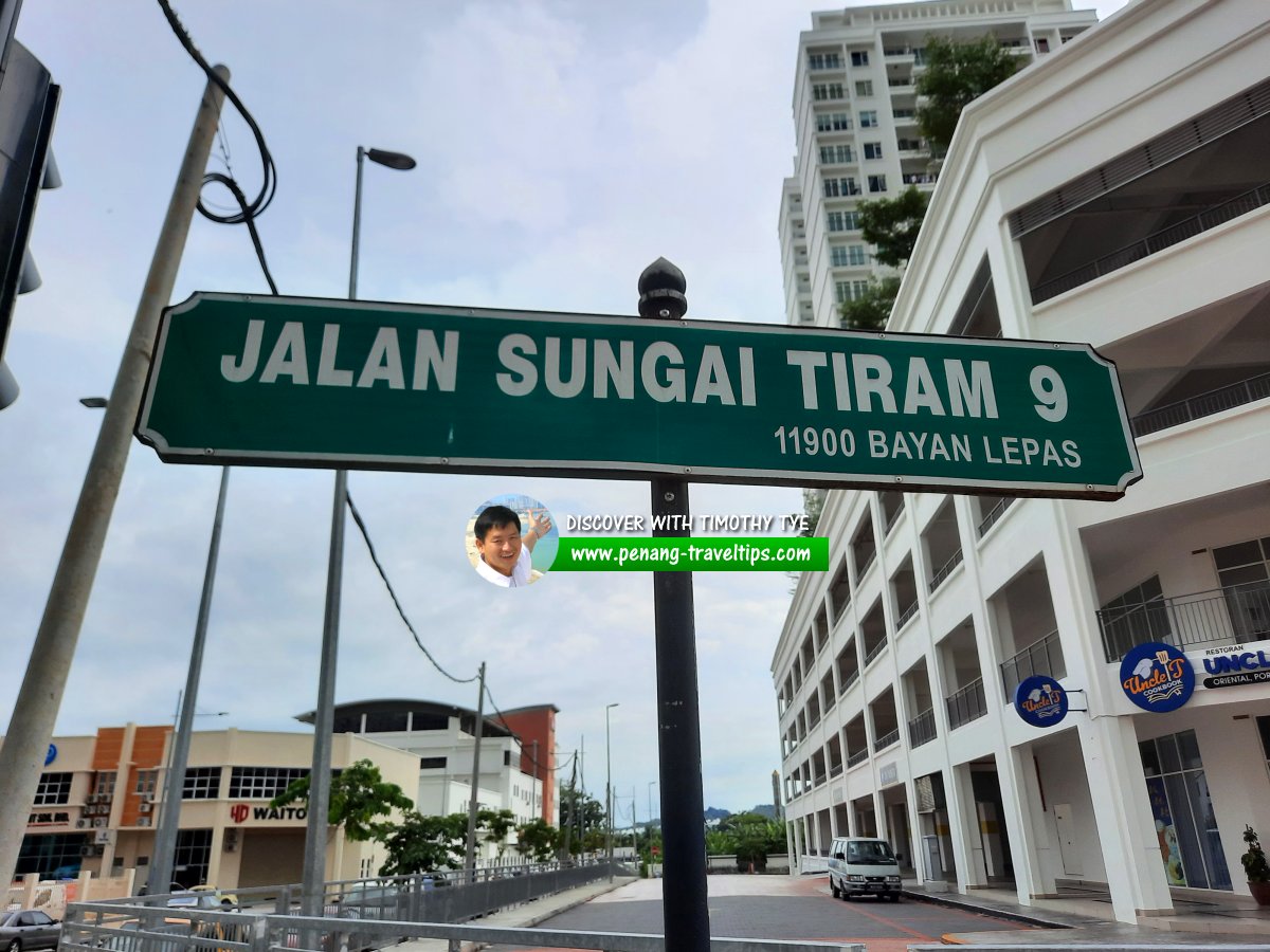 Jalan Sungai Tiram 9 roadsign