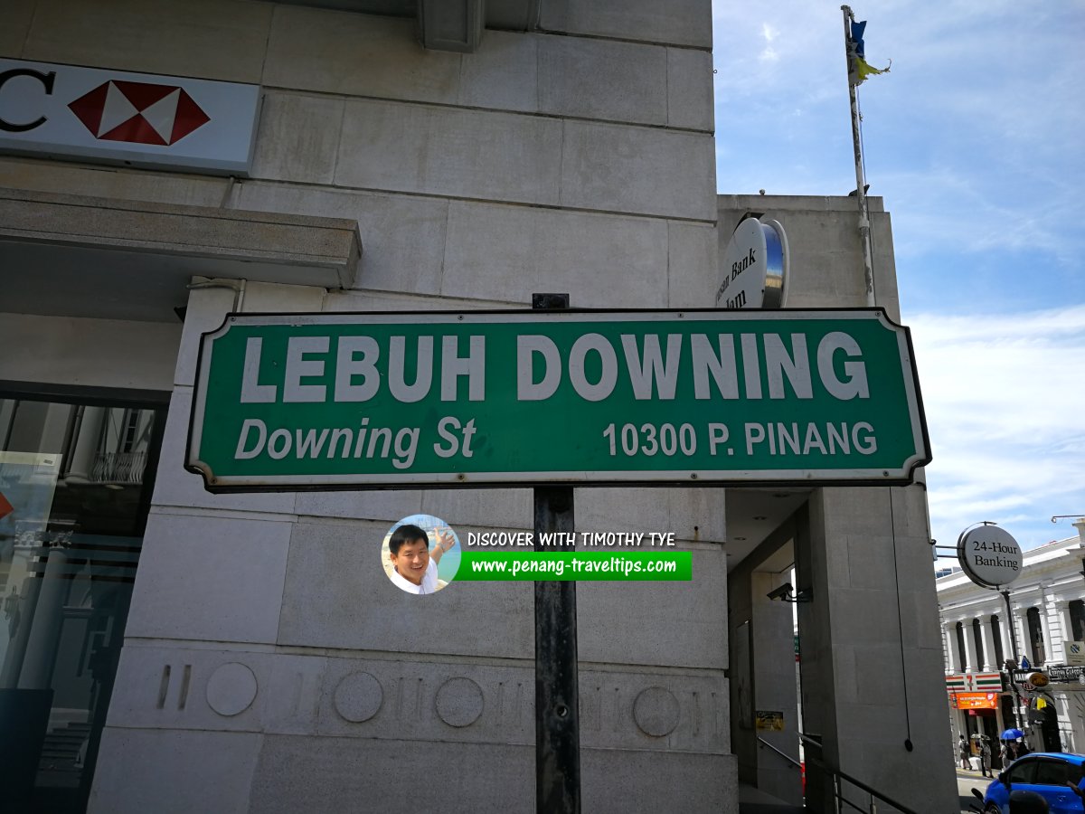 Lebuh Downing roadsign