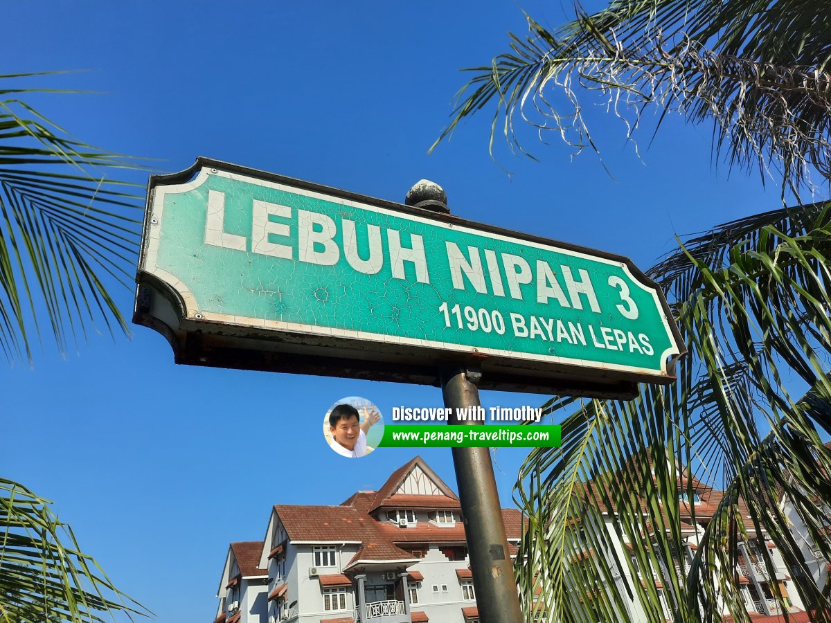 Lebuh Nipah 3 roadsign