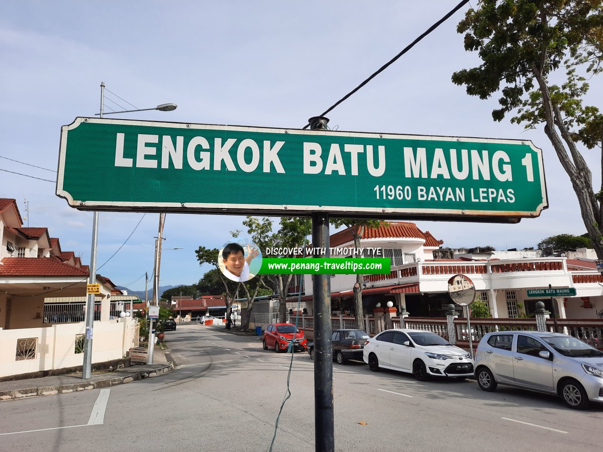 Lengkok Batu Maung 1 roadsign