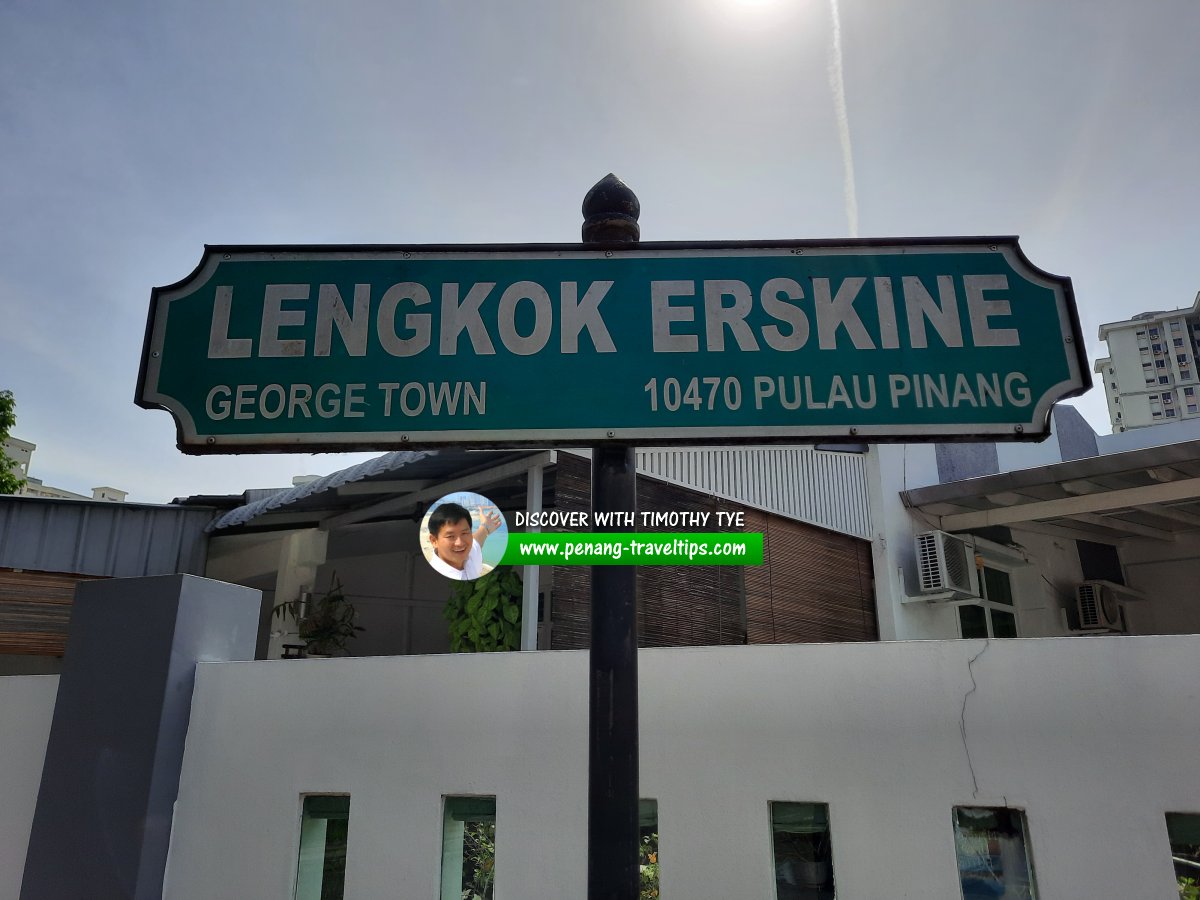 Lengkok Erskine roadsign