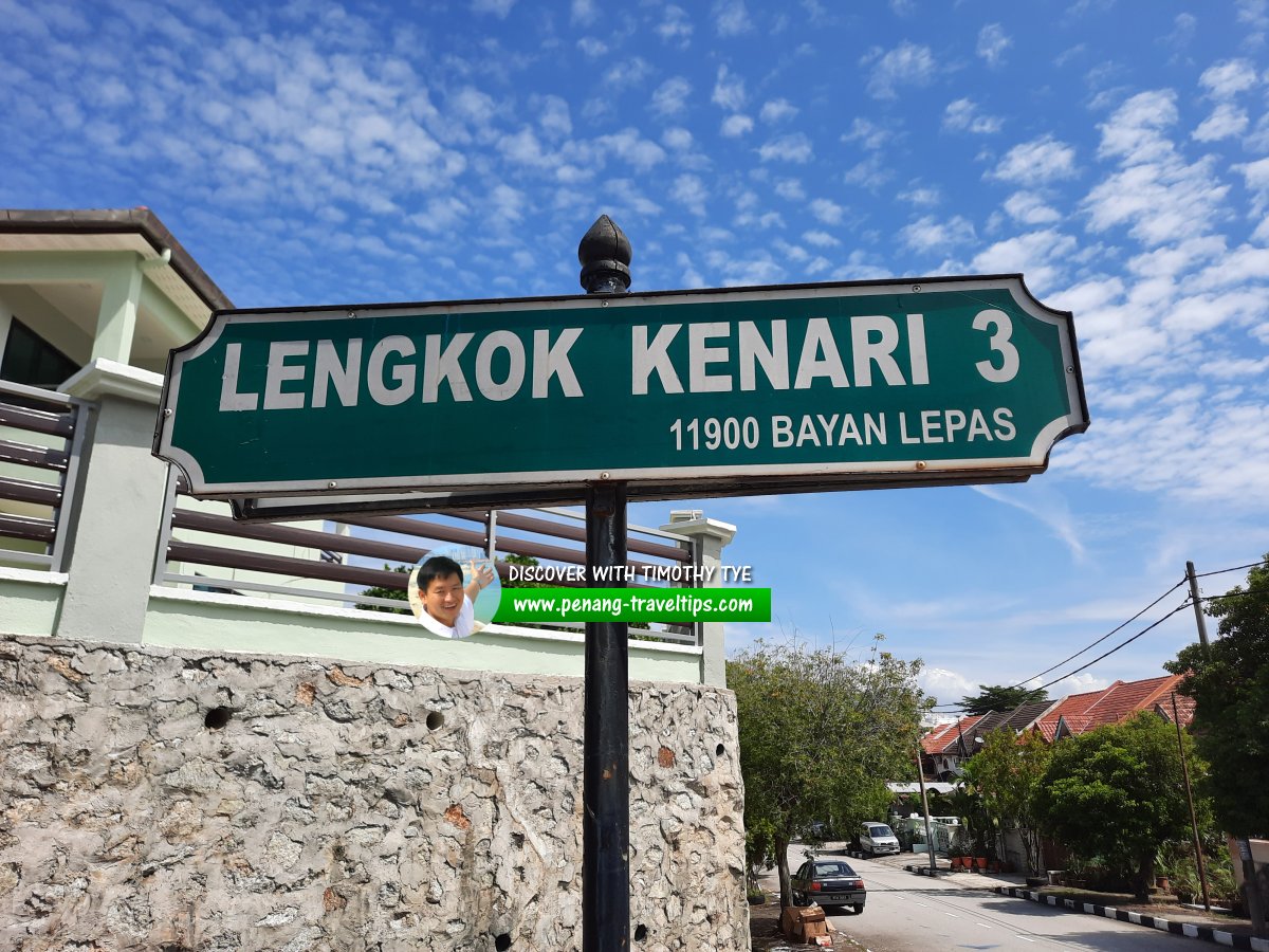 Lengkok Kenari 3 roadsign