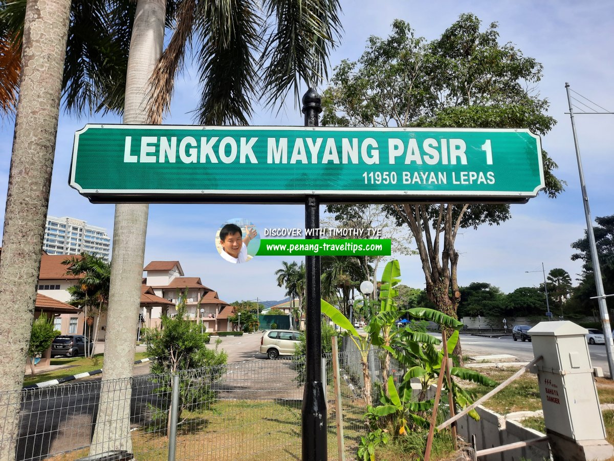 Lengkok Mayang Pasir 1 roadsign