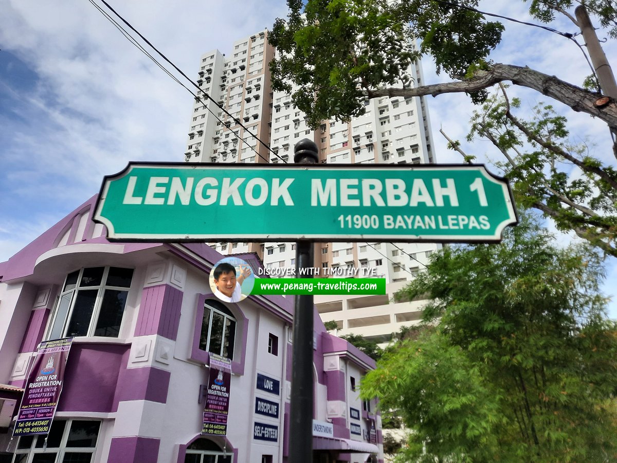 Lengkok Merbah 1 roadsign