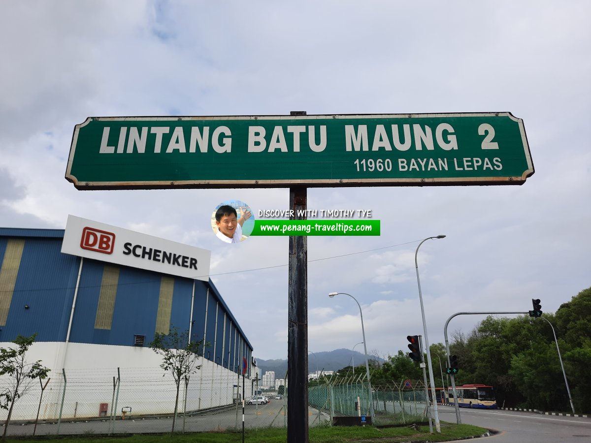 Lintang Batu Maung 2 roadsign