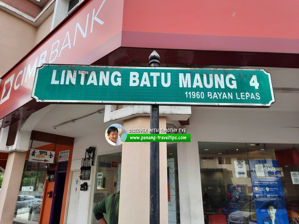 Lintang Batu Maung 4 roadsign