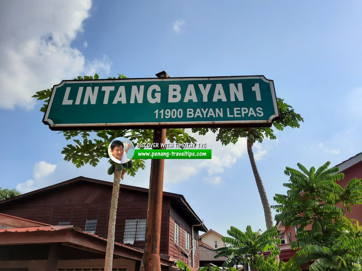 Lintang Bayan 1 roadsign