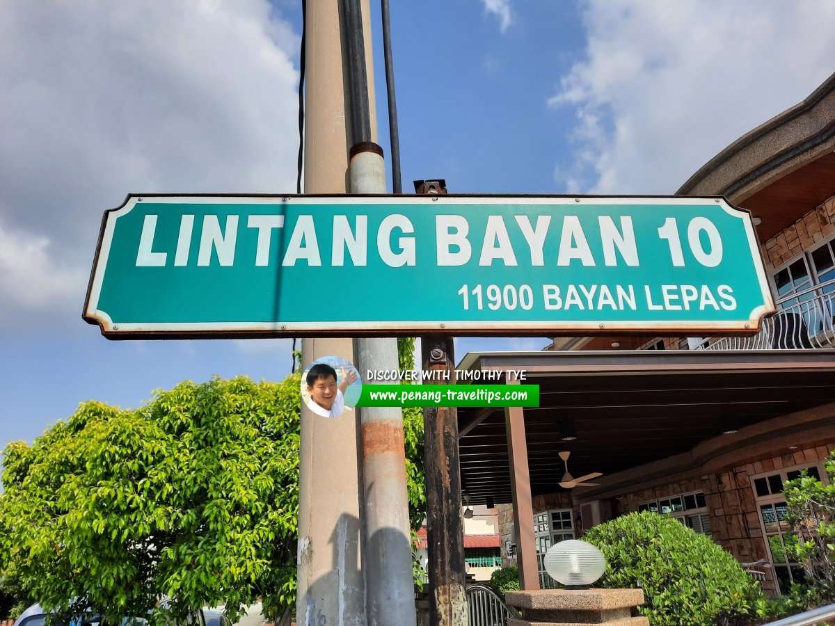 Lintang Bayan 10 roadsign