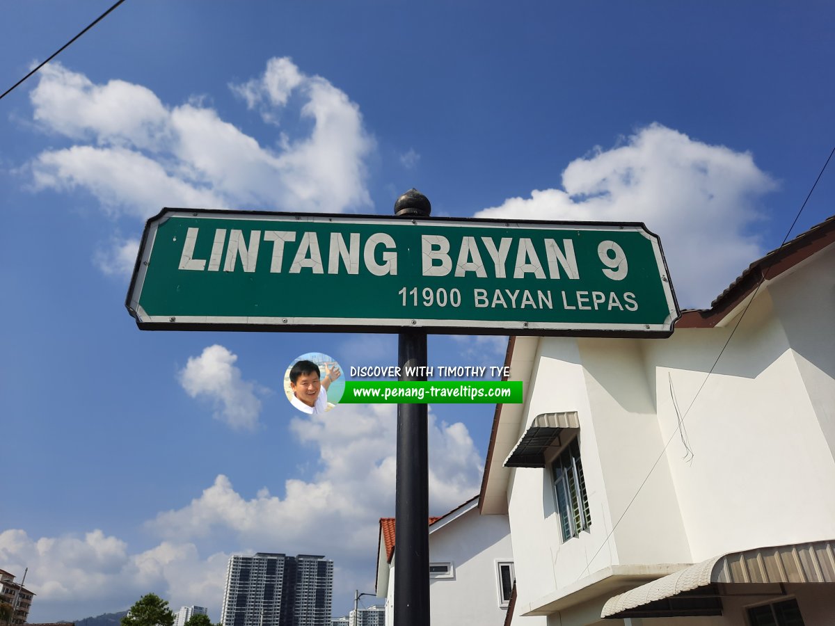 Lintang Bayan 9 roadsign