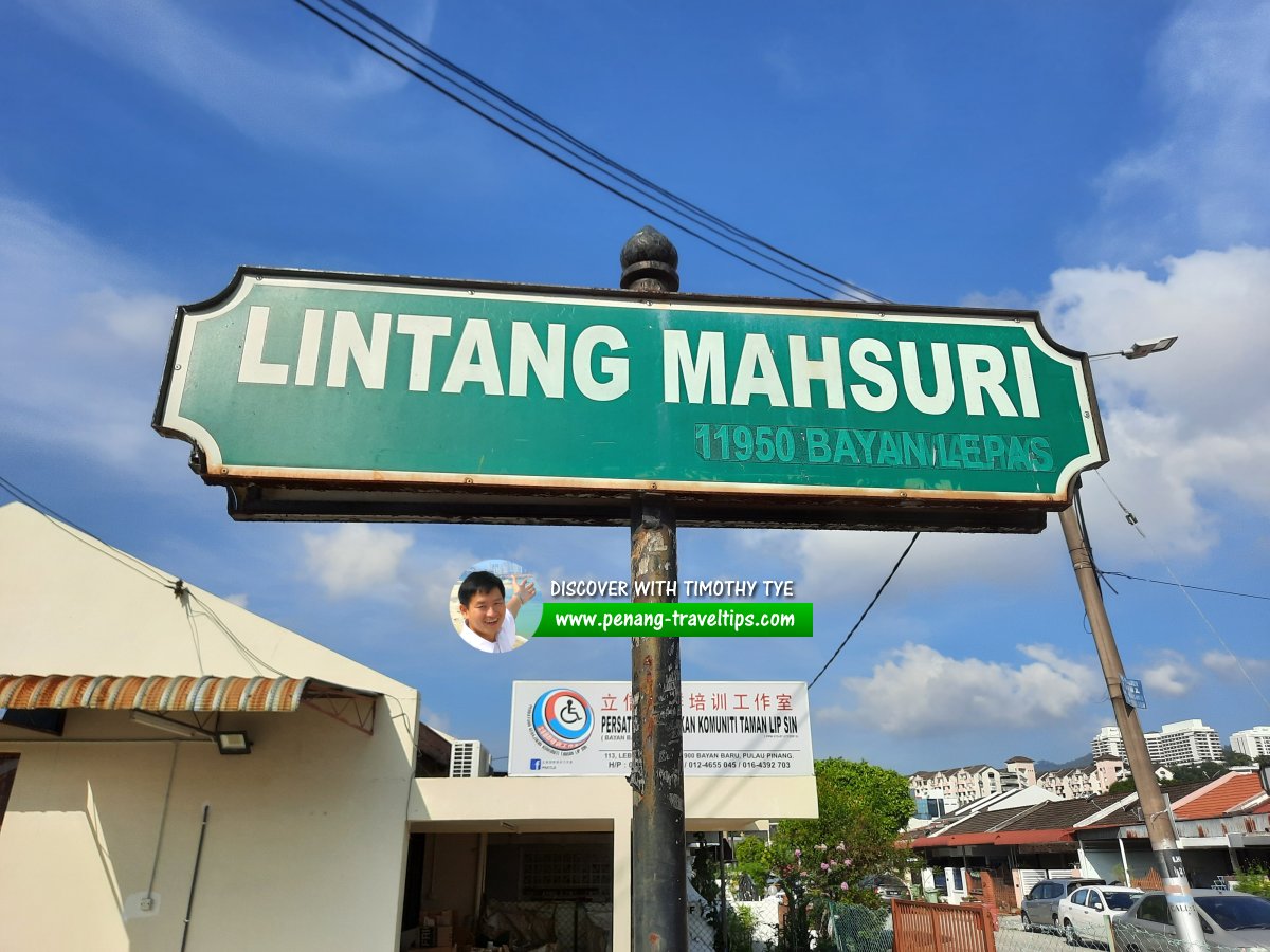 Lintang Mahsuri roadsign