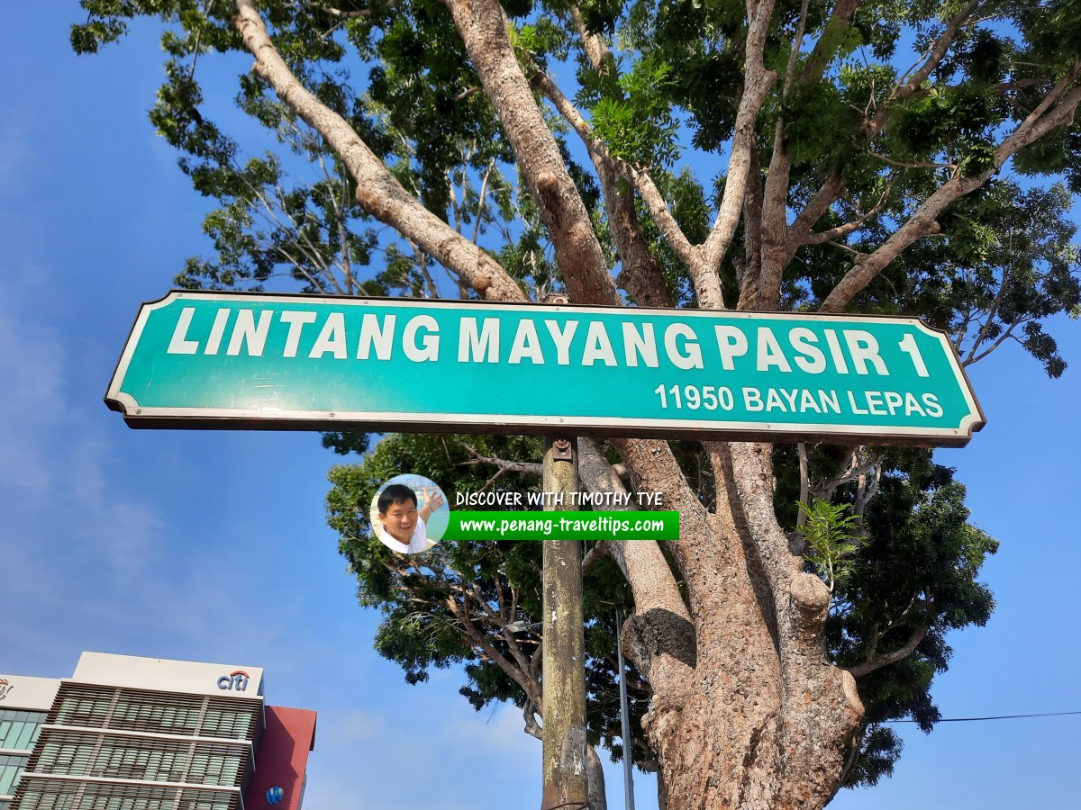 Lintang Mayang Pasir 1 roadsign