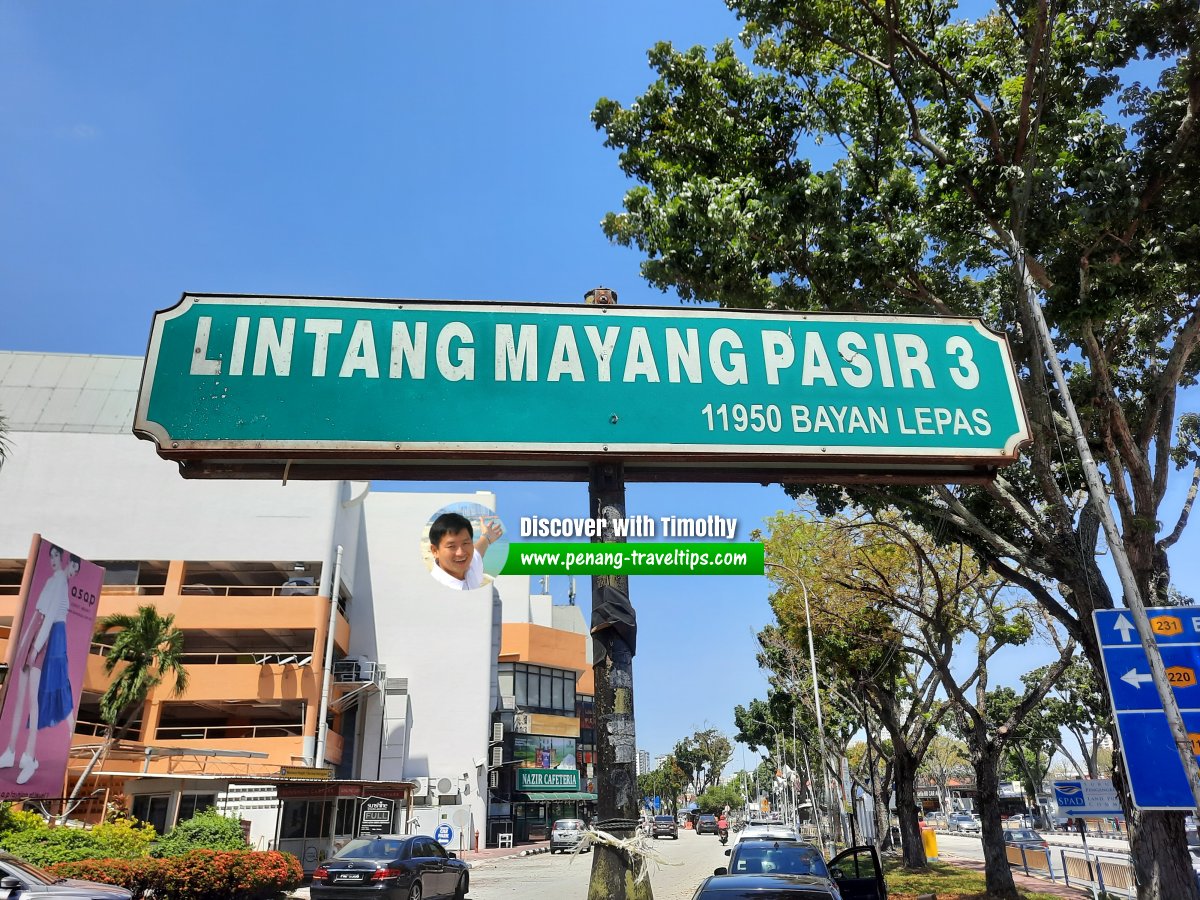 Lintang Mayang Pasir 3 roadsign
