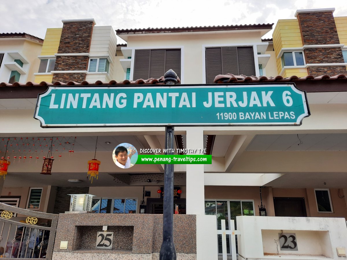 Lintang Pantai Jerjak 6 roadsign