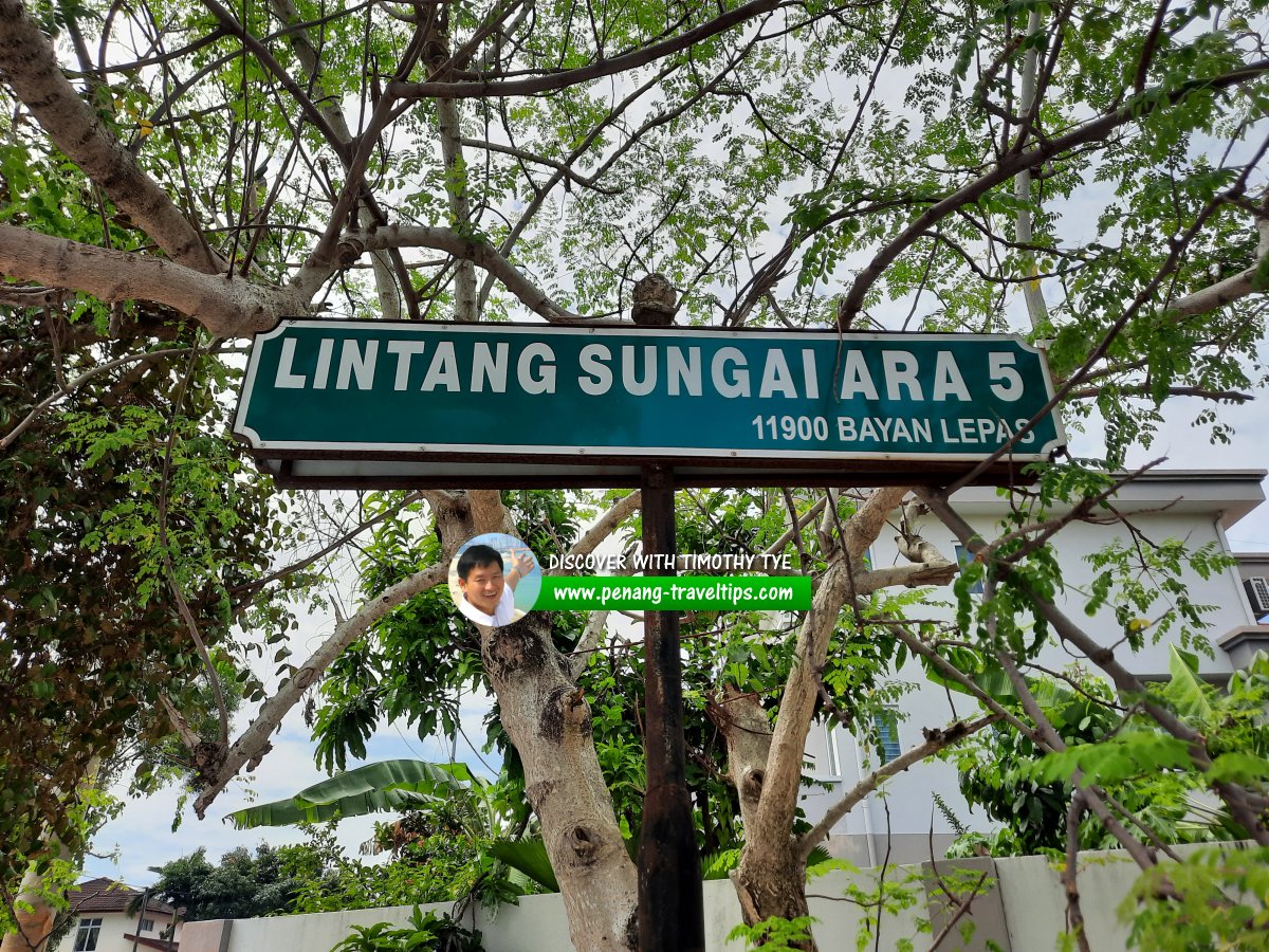 Lintang Sungai Ara 5 roadsign