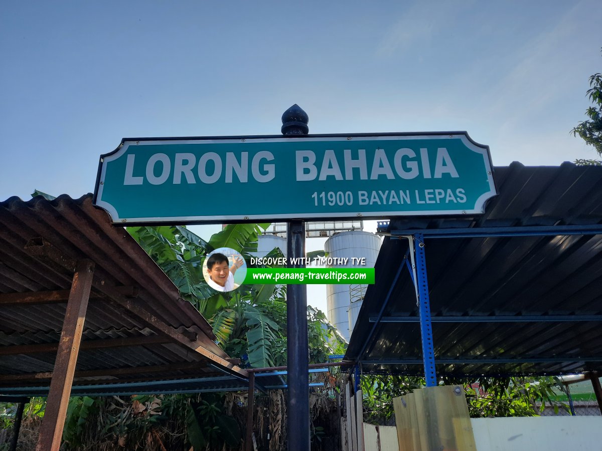 Lorong Bahagia roadsign