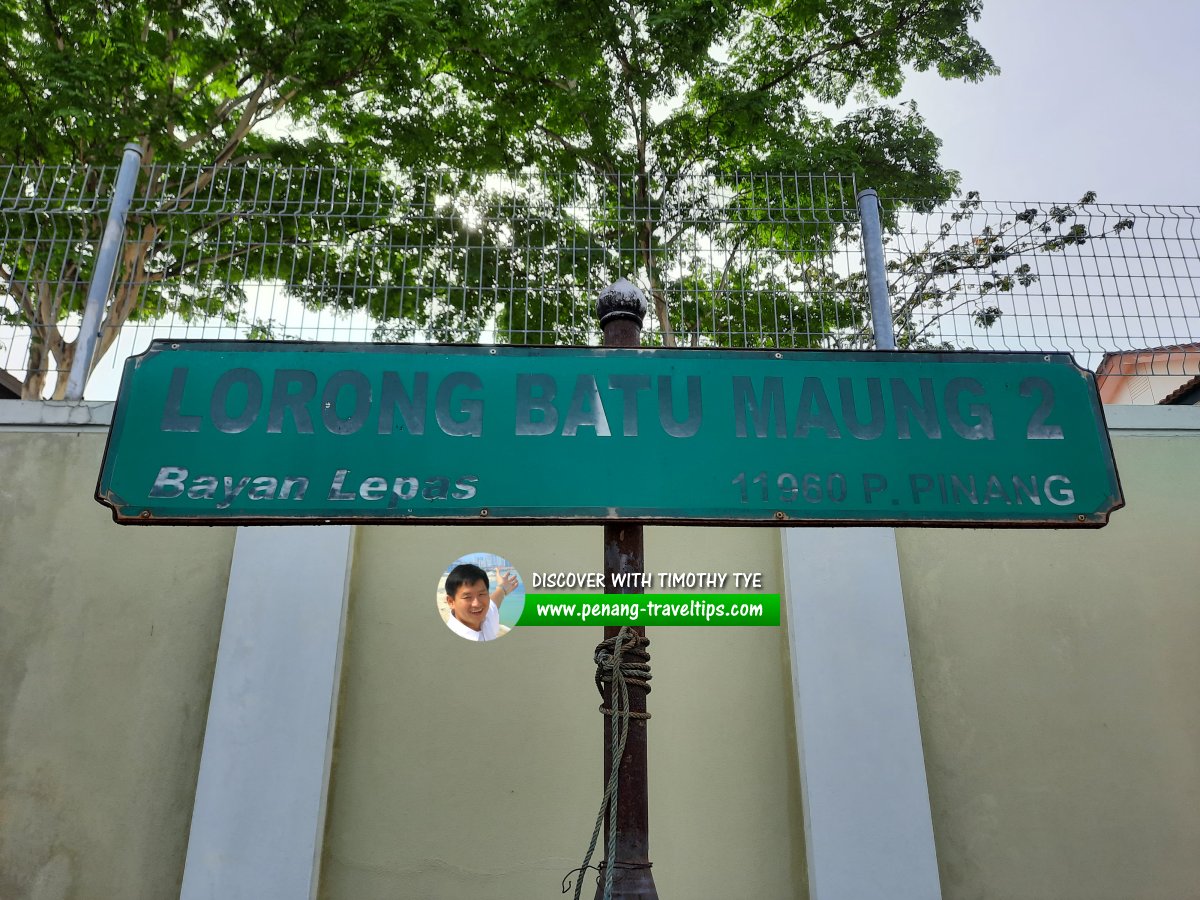 Lorong Batu Maung 2 roadsign