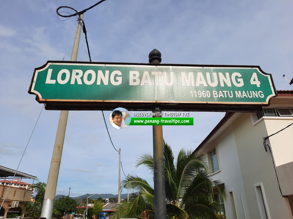 Lorong Batu Maung 4 roadsign