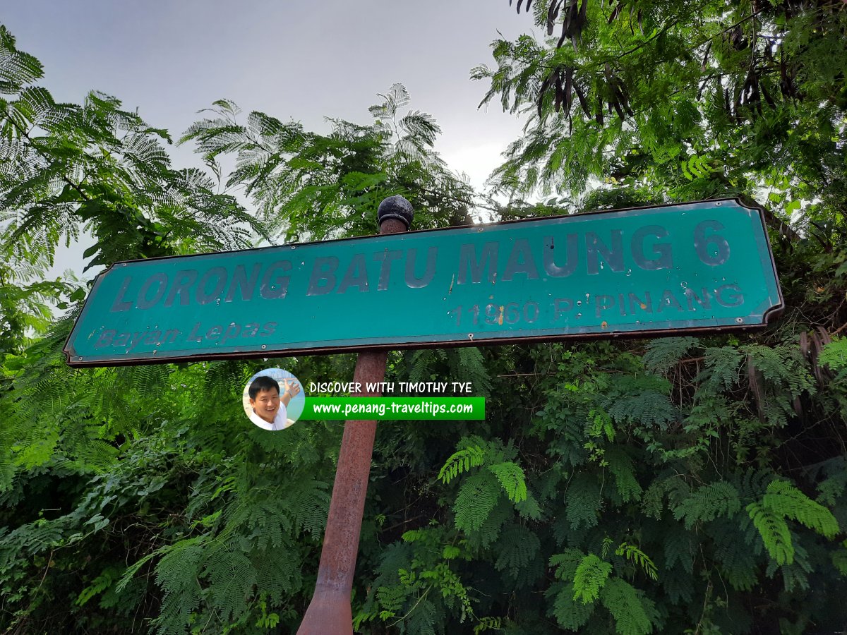 Lorong Batu Maung 6 roadsign