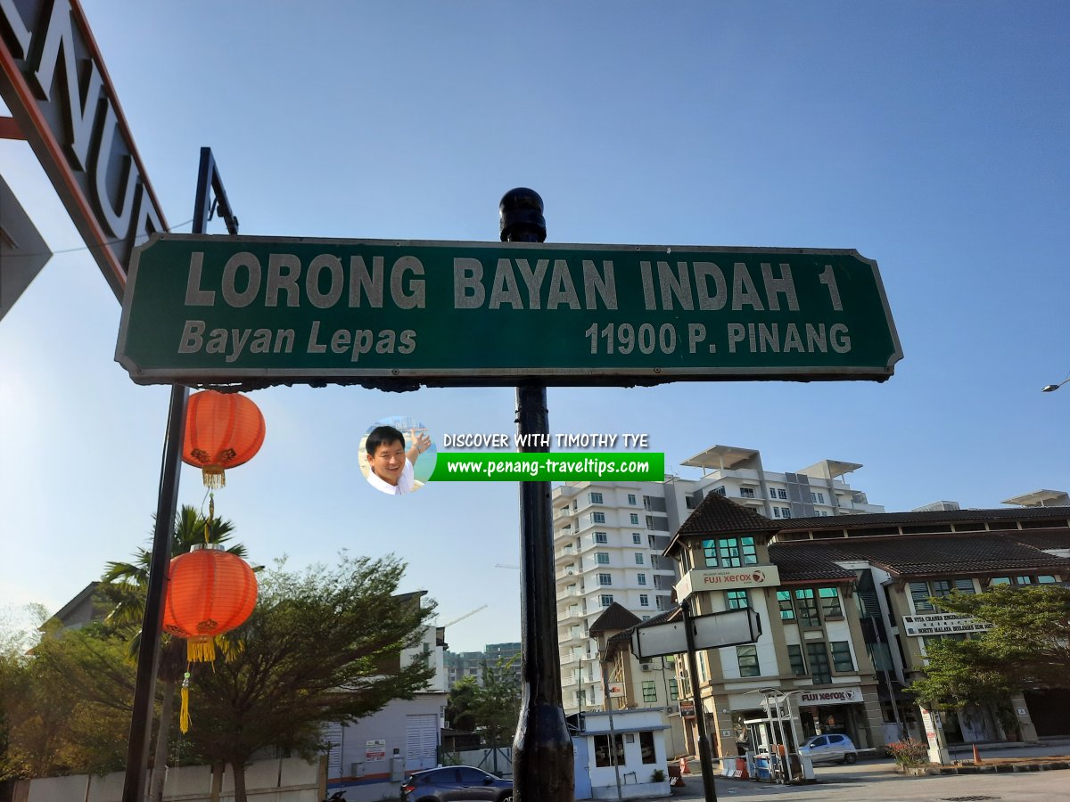 Lorong Bayan Indah 1 roadsign