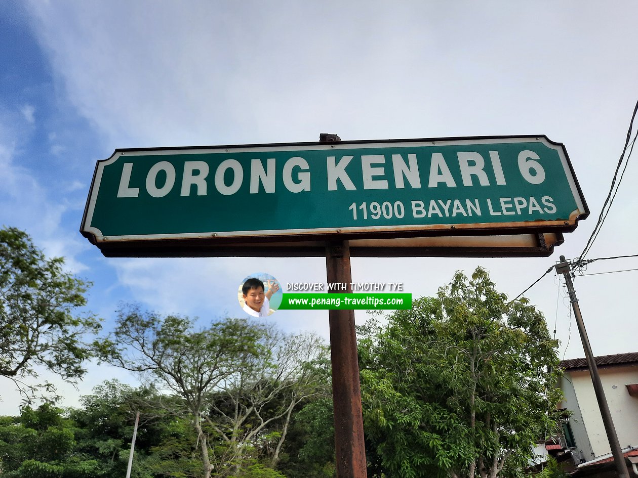 Lorong Kenari 6 roadsign