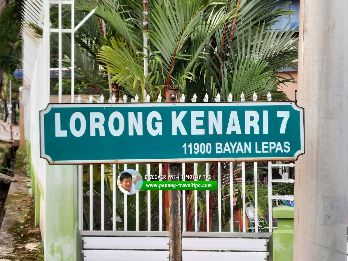 Lorong Kenari 7 roadsign