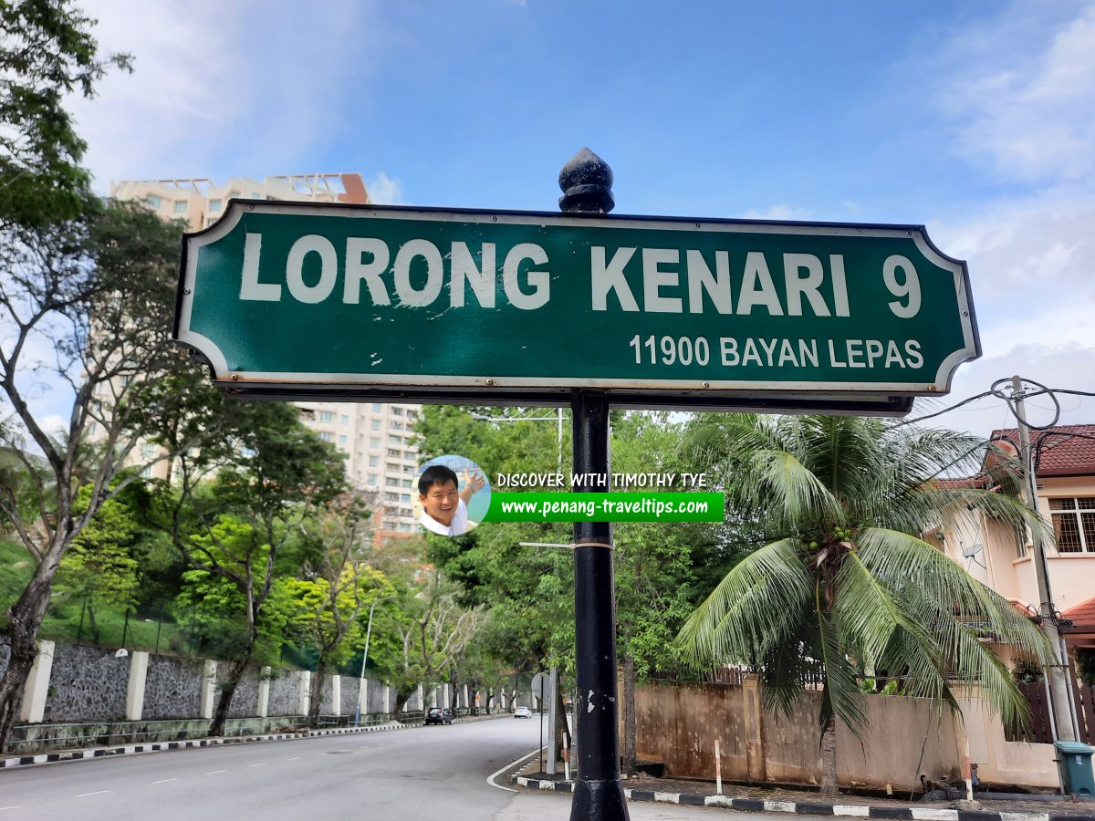 Lorong Kenari 9 roadsign