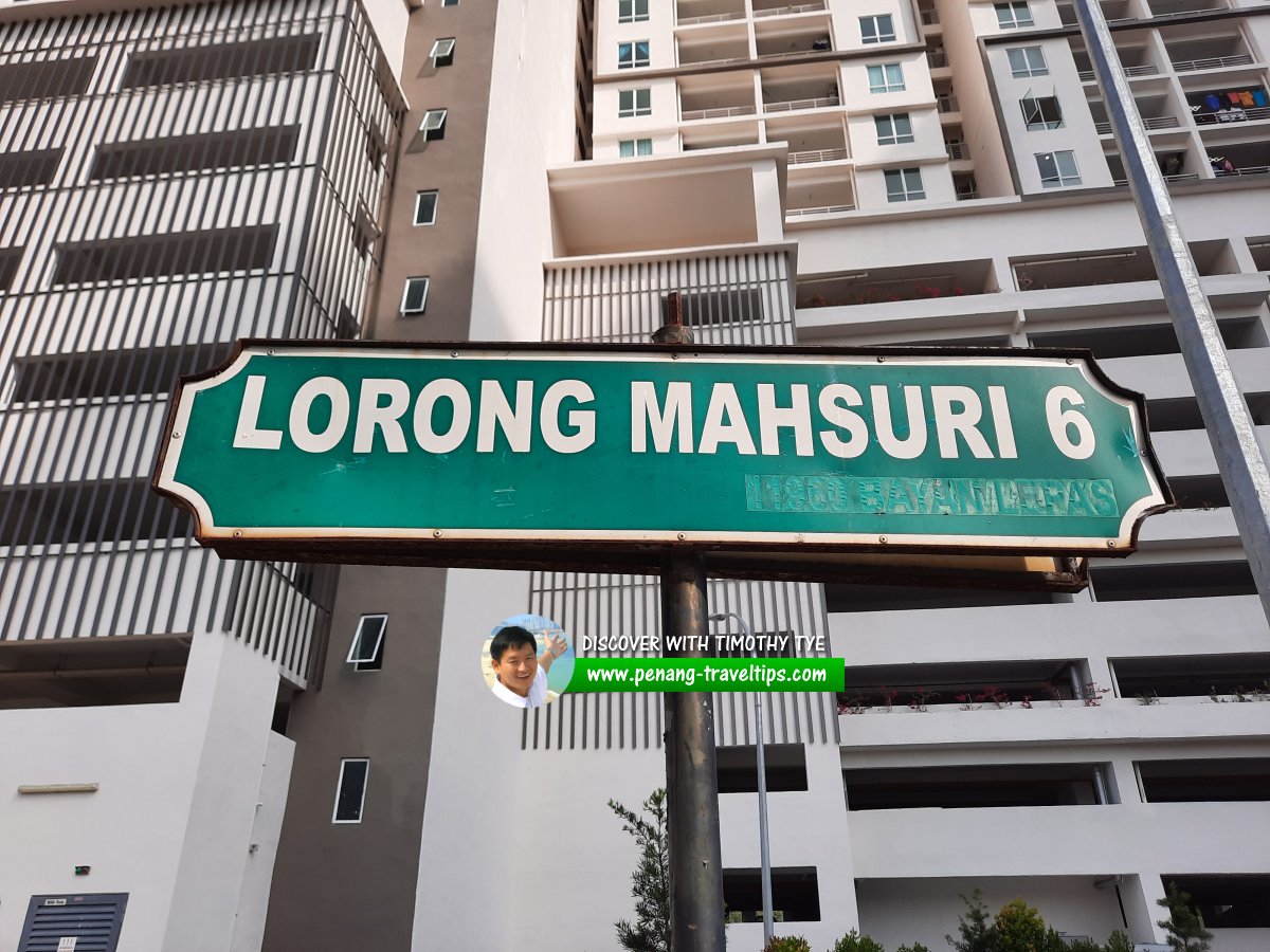 Lorong Mahsuri 6 roadsign