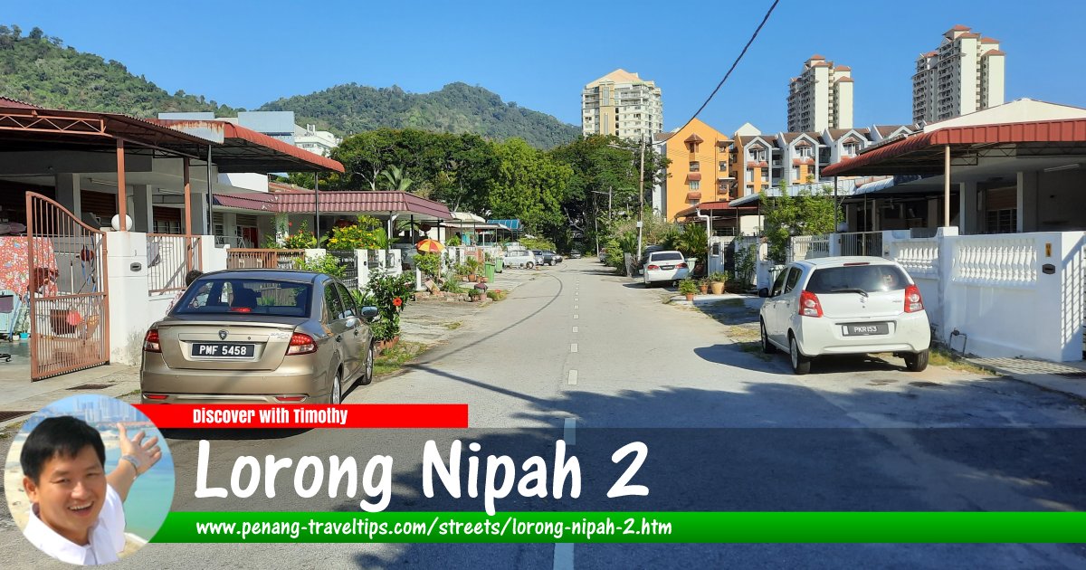 Lorong Nipah 2 roadsign