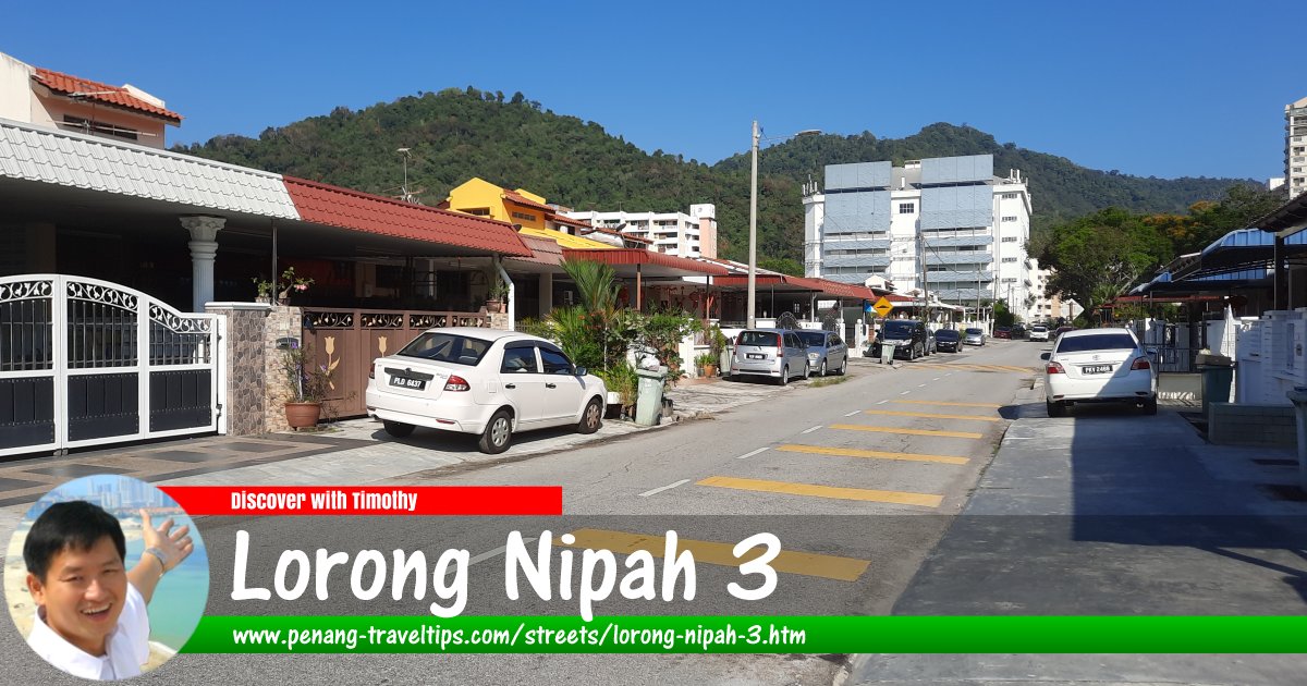 Lorong Nipah 3 roadsign