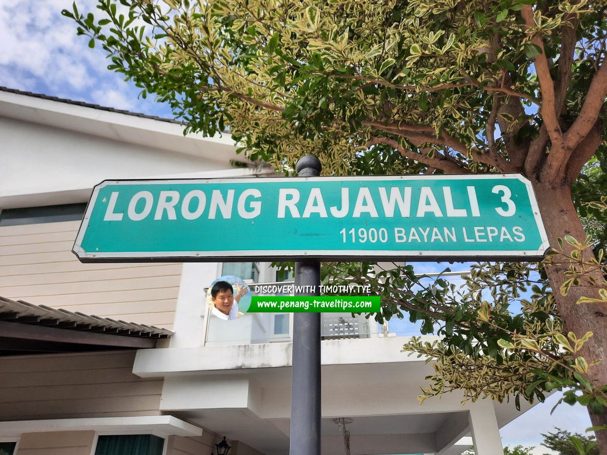 Lorong Rajawali 3 roadsign